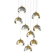 Hubbardton Forge - Canada 131105-SKT-LONG-86-82-GG0711 - Brooklyn 9-Light Double Shade Pendant