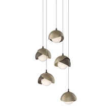 Hubbardton Forge - Canada 131125-SKT-LONG-05-84-GG0711 - Brooklyn 5-Light Double Shade Pendant