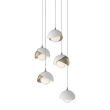 Hubbardton Forge - Canada 131125-SKT-LONG-84-02-GG0711 - Brooklyn 5-Light Double Shade Pendant