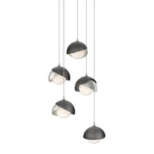 Hubbardton Forge - Canada 131125-SKT-LONG-85-89-GG0711 - Brooklyn 5-Light Double Shade Pendant