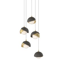 Hubbardton Forge - Canada 131125-SKT-LONG-86-07-GG0711 - Brooklyn 5-Light Double Shade Pendant