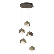 Hubbardton Forge - Canada 131125-SKT-STND-05-84-GG0711 - Brooklyn 5-Light Double Shade Pendant