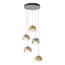 Hubbardton Forge - Canada 131125-SKT-STND-82-86-GG0711 - Brooklyn 5-Light Double Shade Pendant