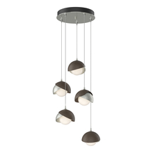 Hubbardton Forge - Canada 131125-SKT-STND-85-05-GG0711 - Brooklyn 5-Light Double Shade Pendant