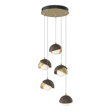 Hubbardton Forge - Canada 131125-SKT-STND-86-05-GG0711 - Brooklyn 5-Light Double Shade Pendant