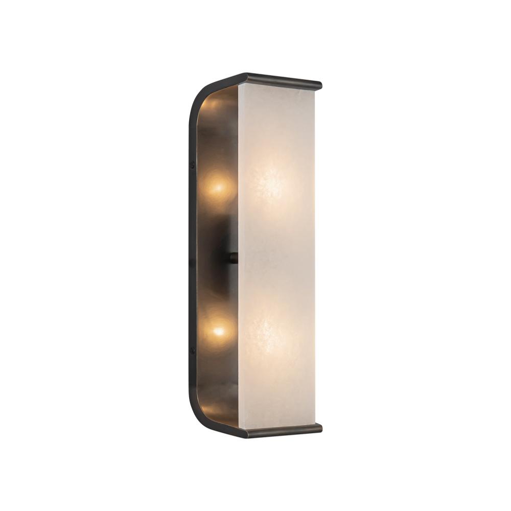 Abbott 15-in Urban Bronze/Alabaster 2 Lights Wall/Vanity