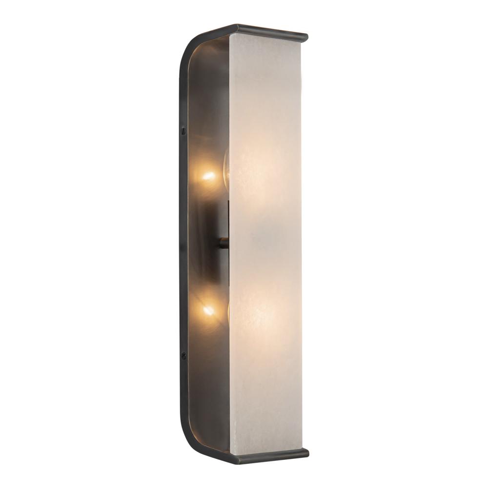 Abbott 19-in Urban Bronze/Alabaster 2 Lights Wall/Vanity