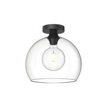 Alora Lighting FM506312MBCL - Castilla 12-in Clear Glass/Matte Black 1 Light Flush Mount