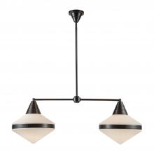 Alora Lighting LP348241UBOP - Willard 41-in Urban Bronze/Opal Matte Glass 2 Lights Linear Pendant