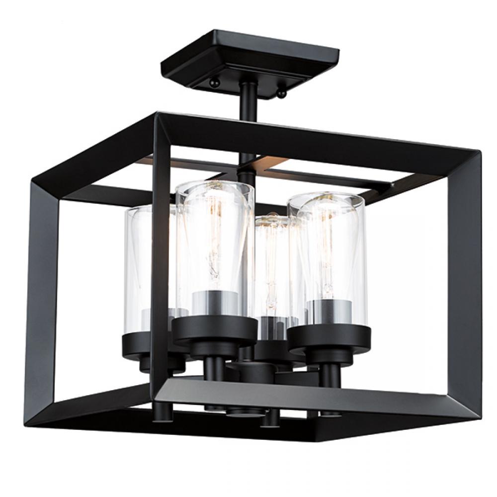 Heartland Semi Flush Mount Black