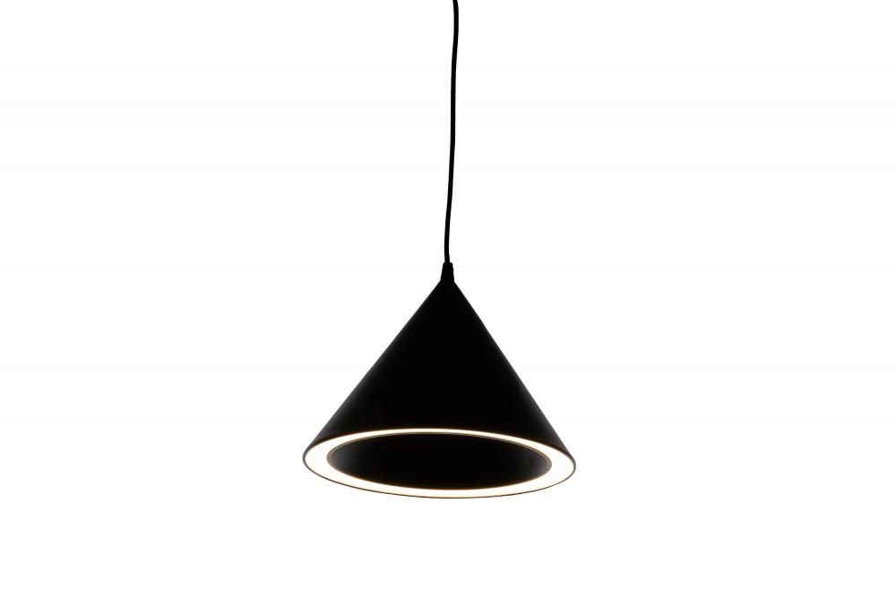 Trulli - LED Cone shaped Pendant in Black