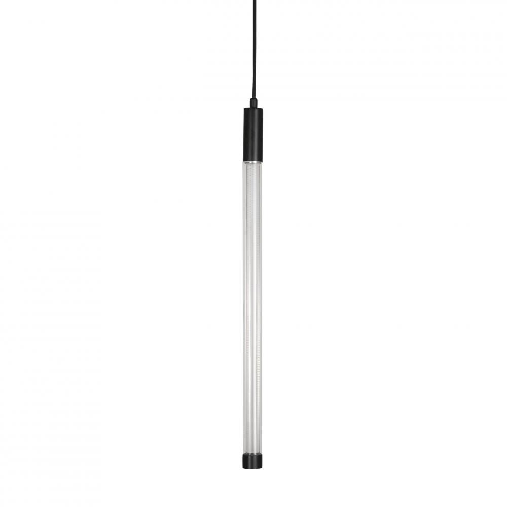 Saskia - LED Pendant 21 in Black with Clear Glass and Clear Acrylic