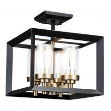 Russell Lighting 311-412/BLK/SG - Heartland Semi Flush Mount Black