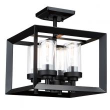 Russell Lighting 311-612/BLK - Heartland Semi Flush Mount Black