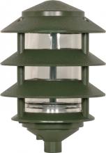 Nuvo SF77/324 - 1 Light - 9" Pathway Light - Three Louver - Small Hood - Green Finish