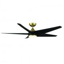 WAC Smart Fan Collection F-071L-SB/MB - Viper Soft Brass/Matte Black WITH LUMINAIRE