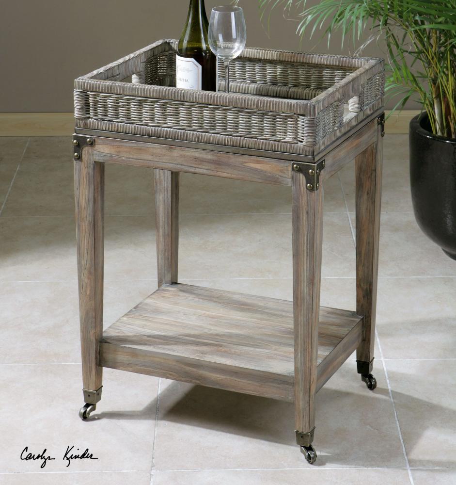 Uttermost Davaughn Wooden Serving Cart