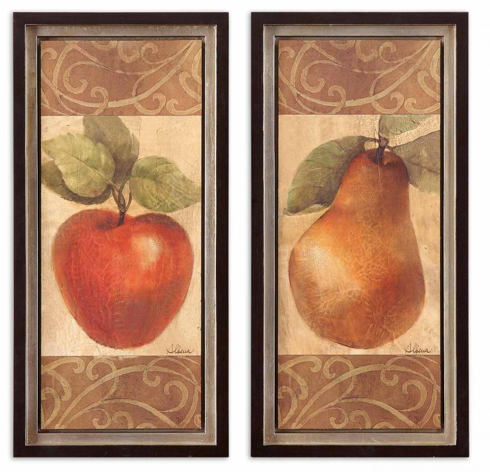 PATTERNED APPLE & PEAR, S/2