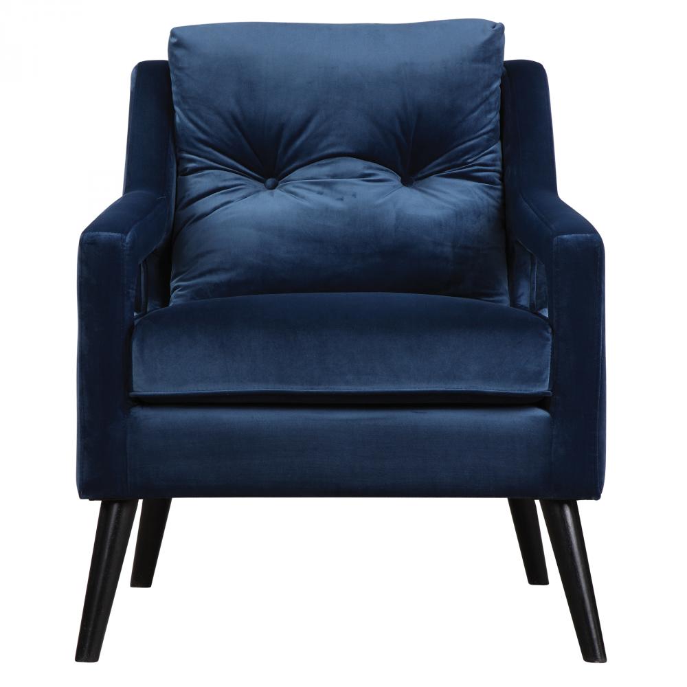 O&#39;Brien Blue Velvet Armchair