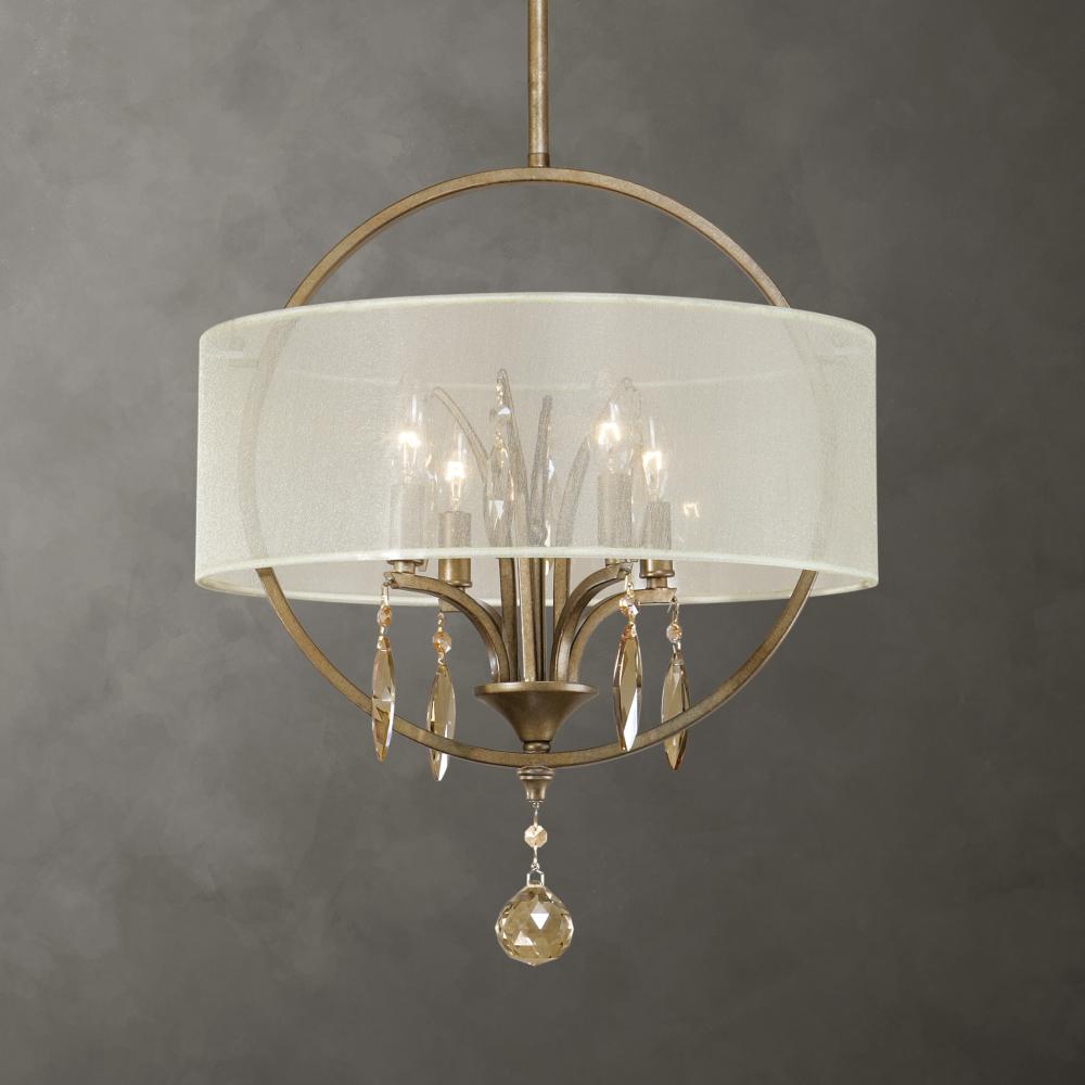 Alenya 4 Light Fabric Drum Pendant