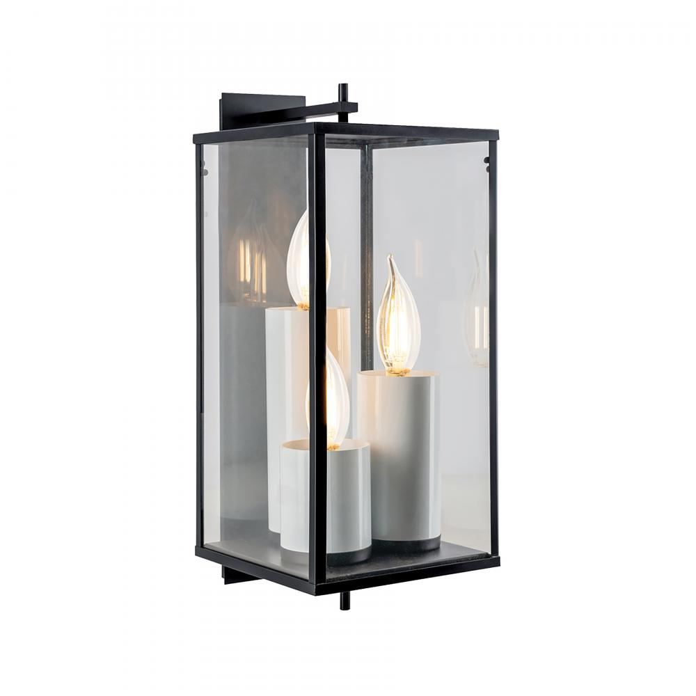 Back Bay 24.5&#39;&#39; High 3-Light Outdoor Sconce - Matte Black