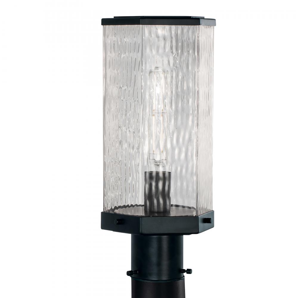 Polygon 12.75&#39;&#39; High 1-Light Outdoor Post Light - Matte Black