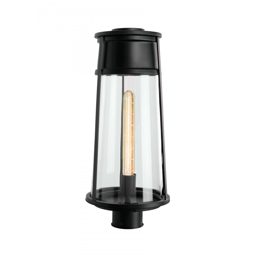 Cone 19.75&#39;&#39; High 1-Light Outdoor Post Light - Matte Black