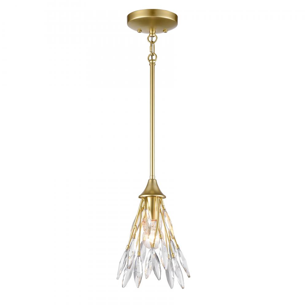 Flora Grace 7&#39;&#39; Wide 1-Light Mini Pendant - Champagne Gold