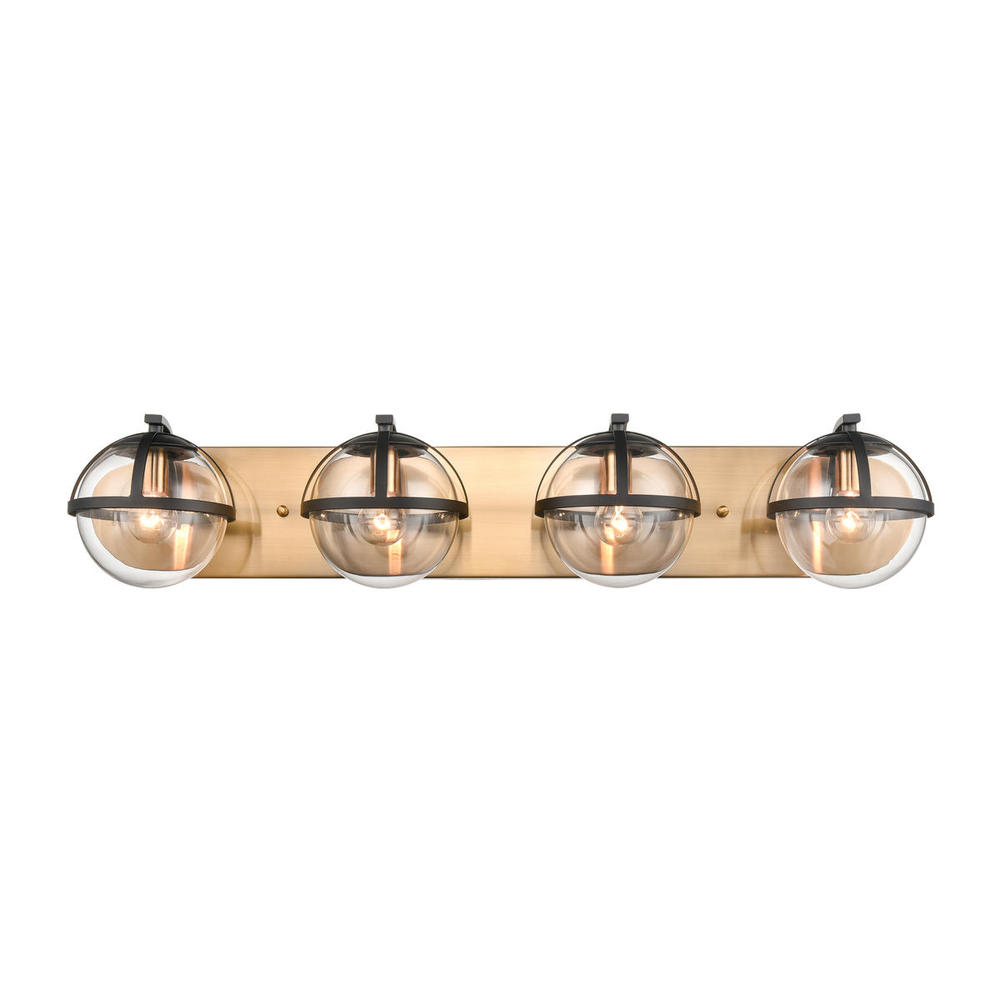 Davenay 31&#39;&#39; Wide 4-Light Vanity Light - Satin Brass