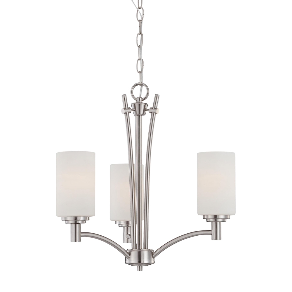 Thomas - Pittman 20&#39;&#39; Wide 3-Light Chandelier - Brushed Nickel