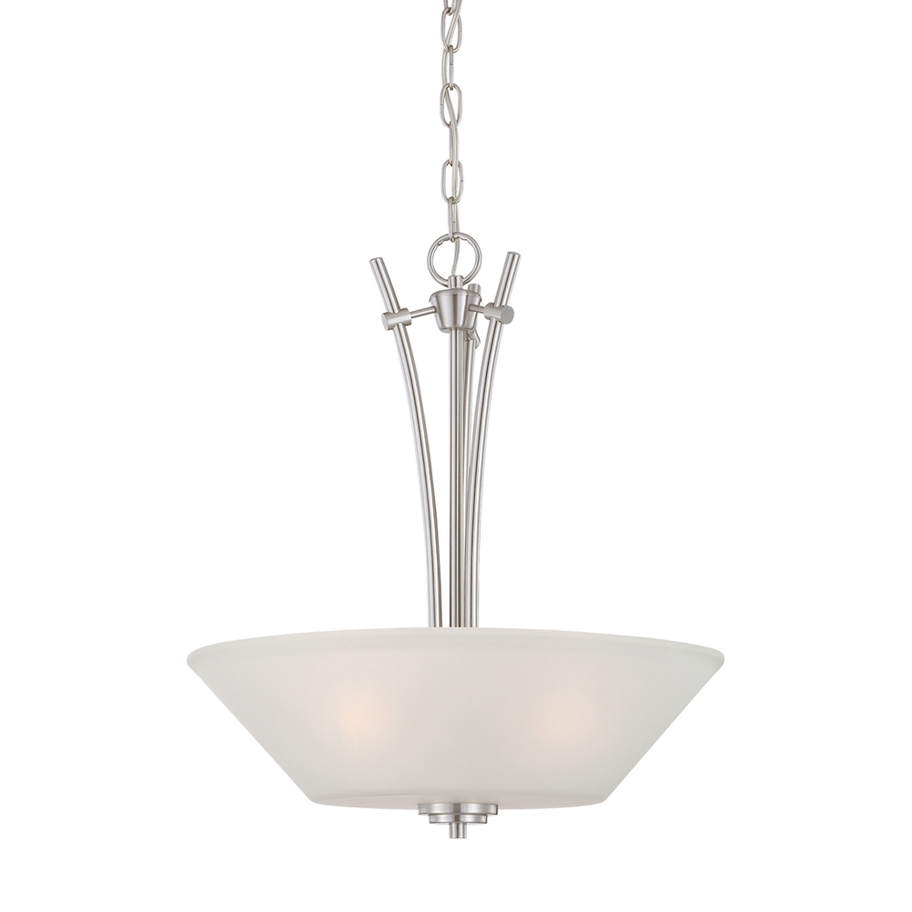 Thomas - Pittman 18&#39;&#39; Wide 3-Light Pendant - Brushed Nickel