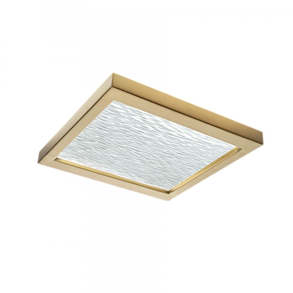 For-Square 12&#39;&#39; Wide Integrated LED Flush Mount - Satin Brass