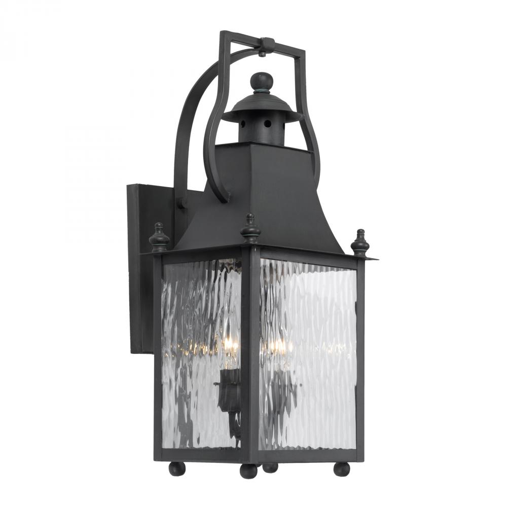 Two Light Charcoal Wall Lantern