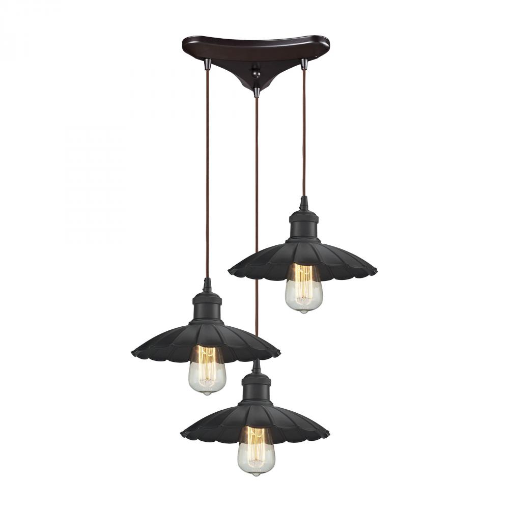 Corrine 3 Light Pendant In Oil Rubbed Bronze