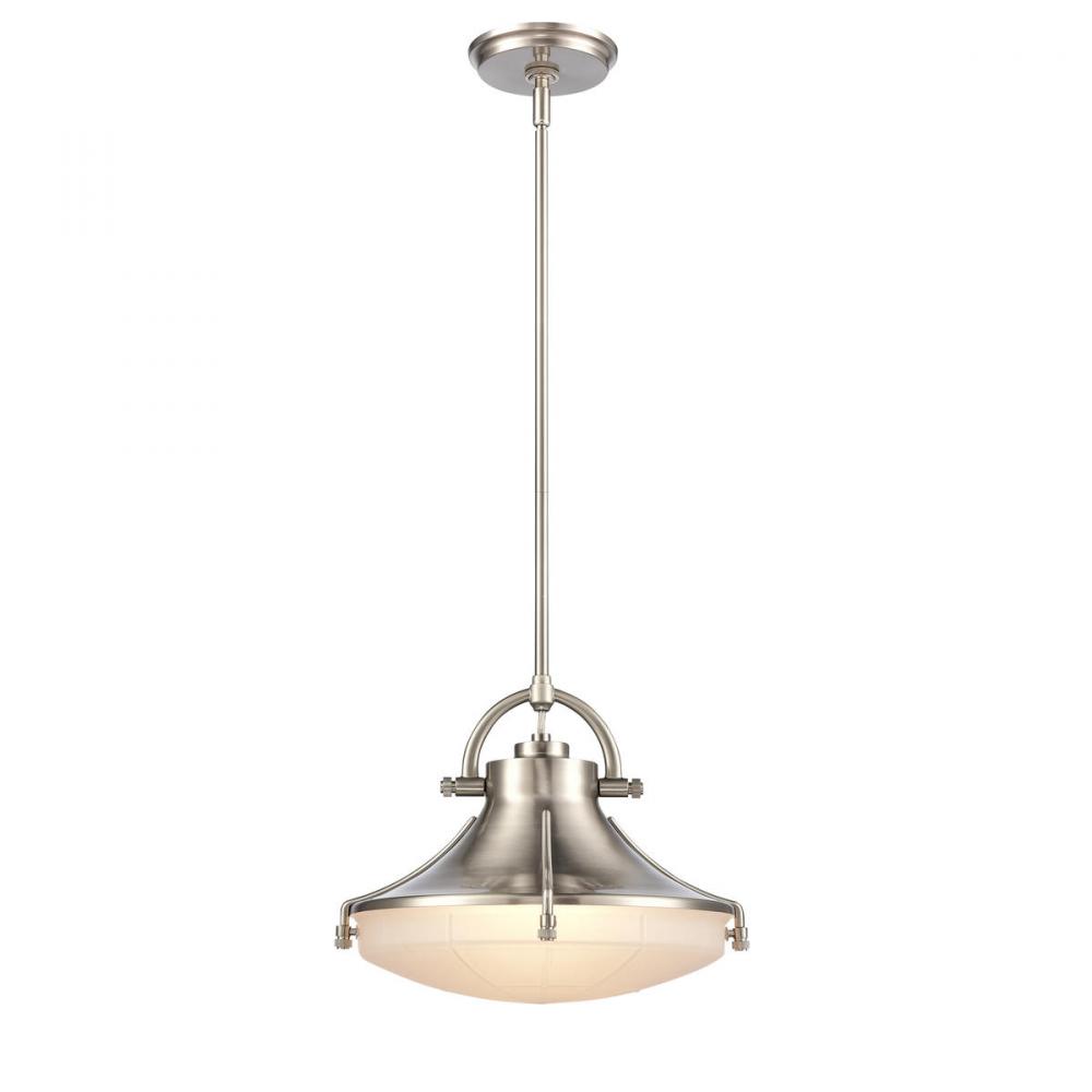 Urbanite 13&#39;&#39; Wide 1-Light Pendant - Satin Nickel