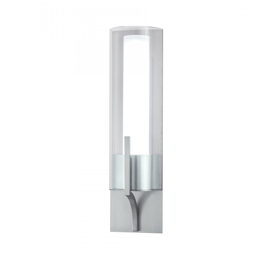 Slope 15&#39;&#39; High Integrated LED Sconce - Brushed Nickel