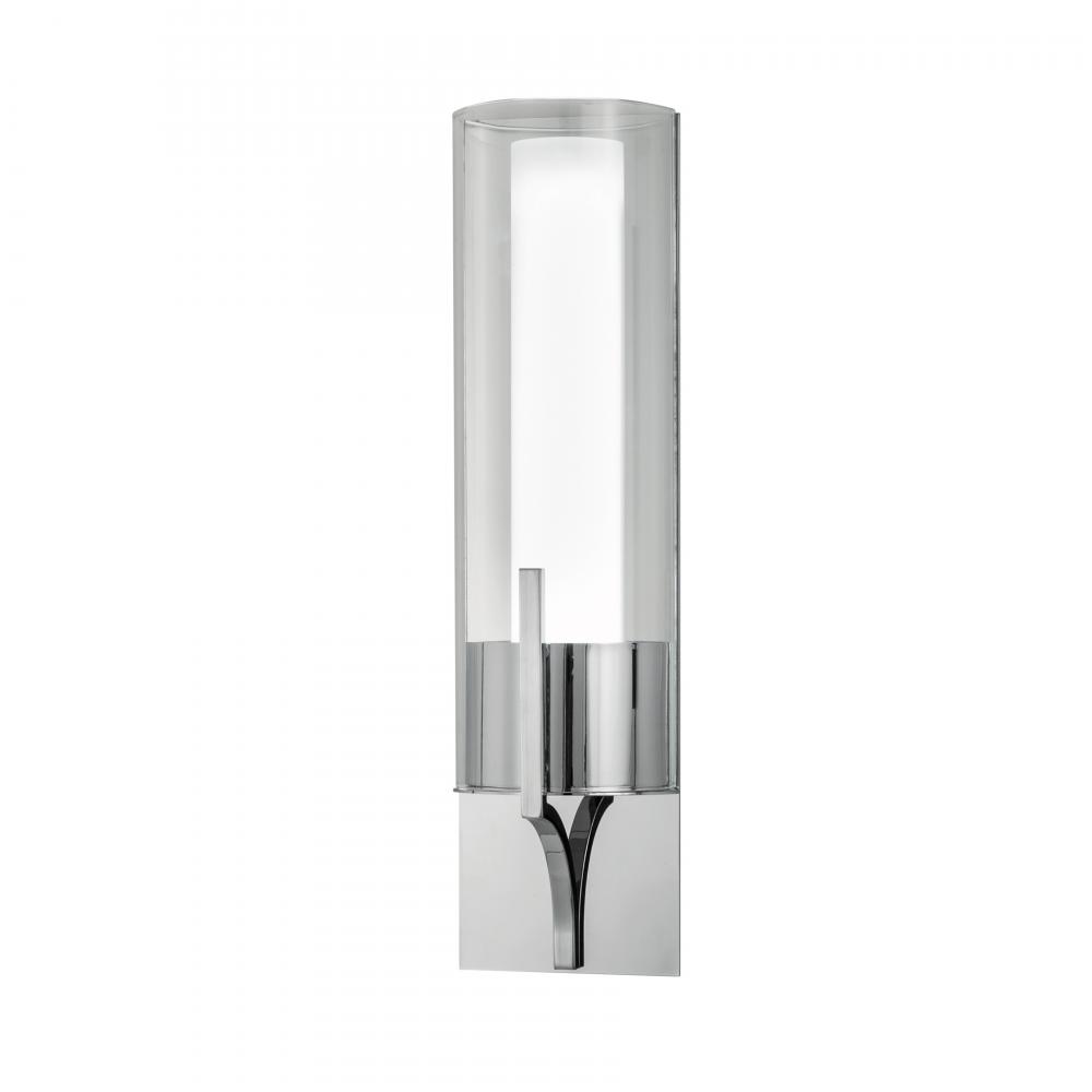 Slope 15&#39;&#39; High Integrated LED Sconce - Chrome