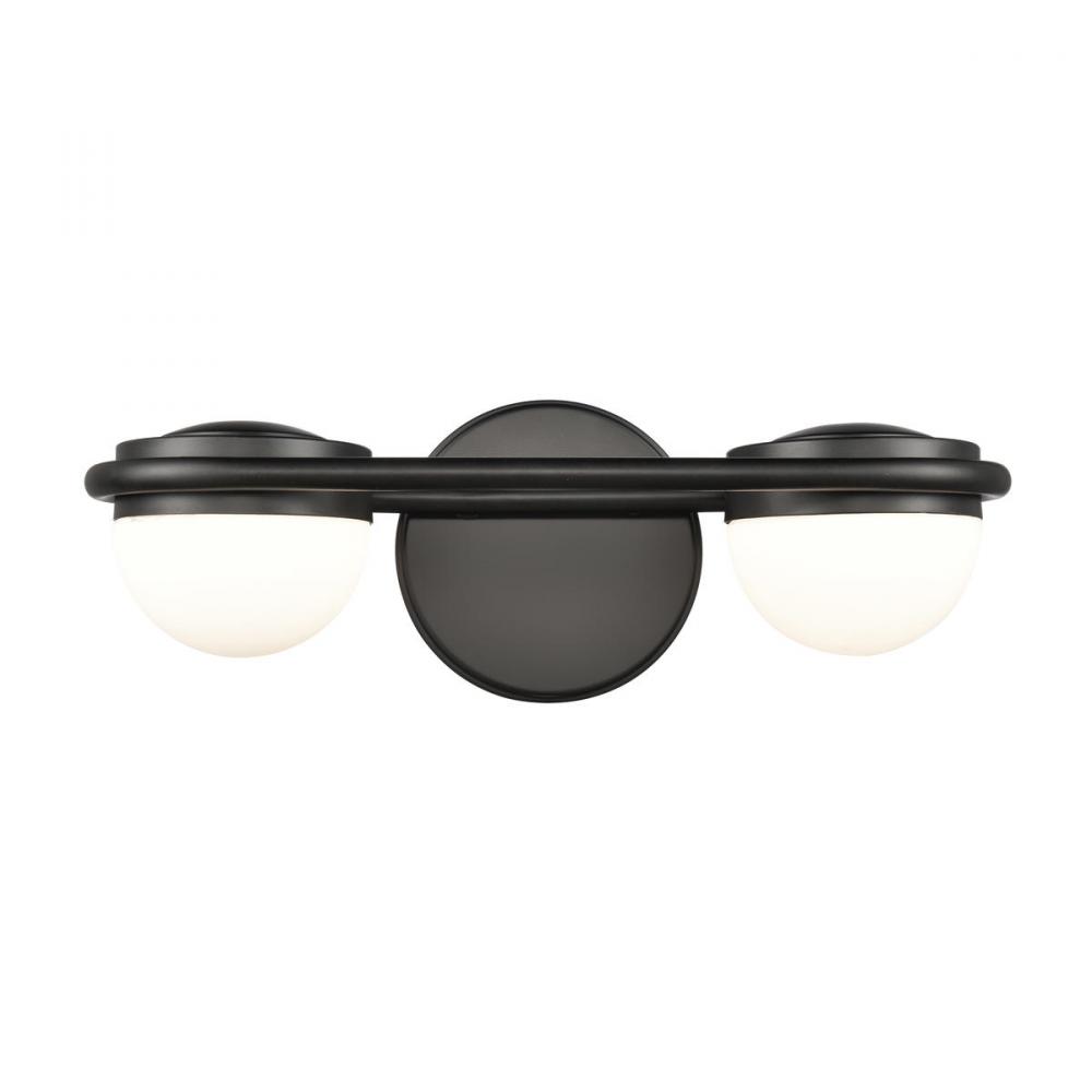 Nelly 14&#39;&#39; Wide 2-Light Vanity Light - Matte Black