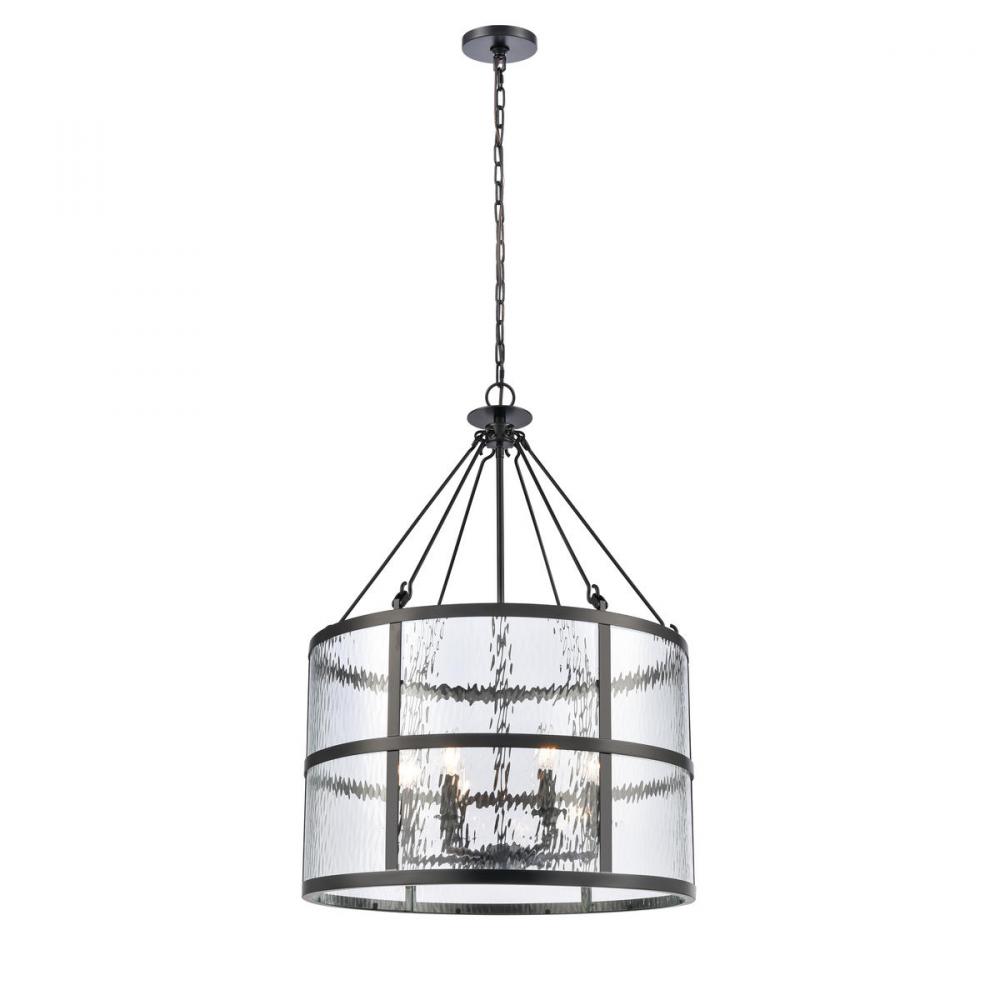 Solace 24&#39;&#39; Wide 6-Light Pendant - Matte Black