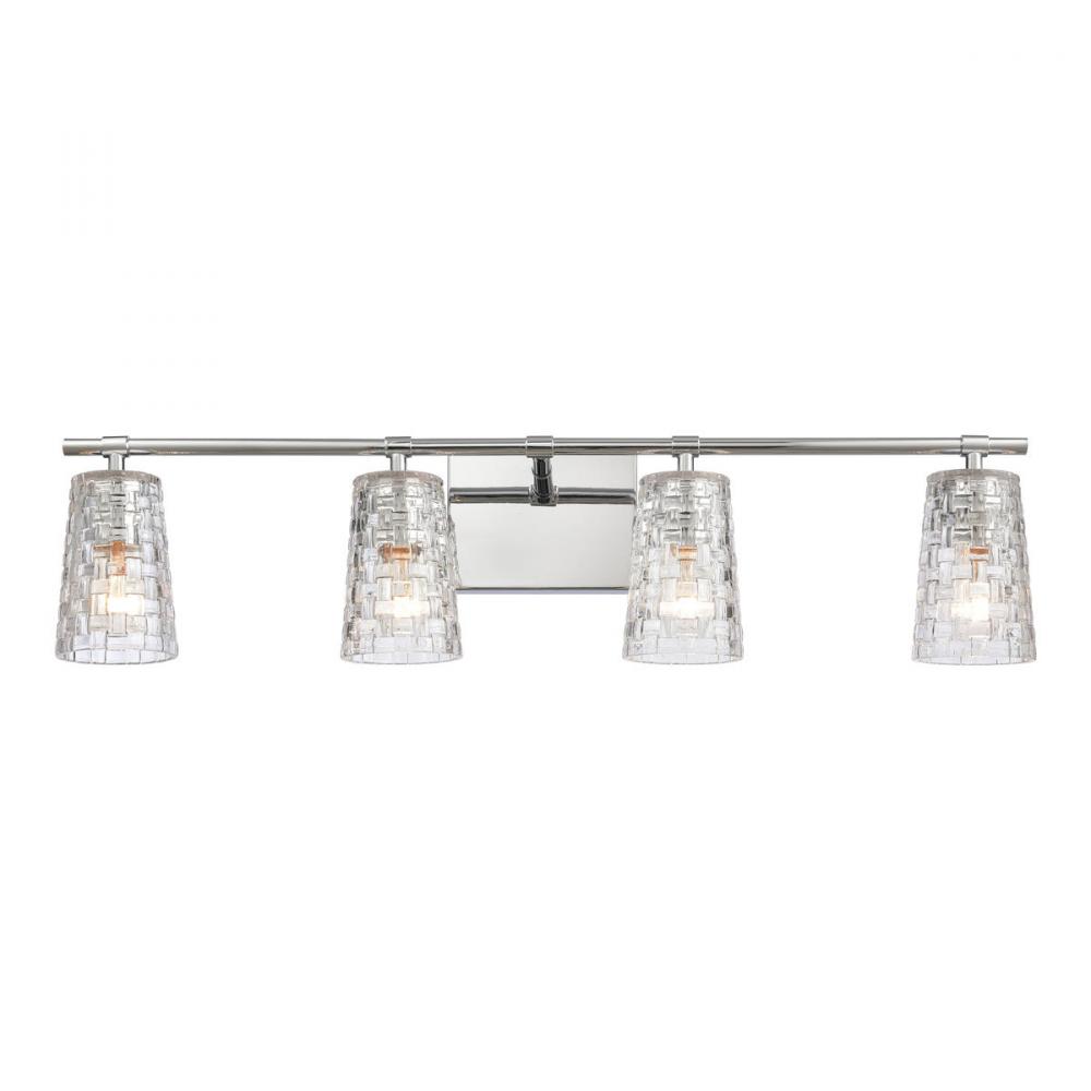 Lightweave 32&#39;&#39; Wide 4-Light Vanity Light - Polished Nickel