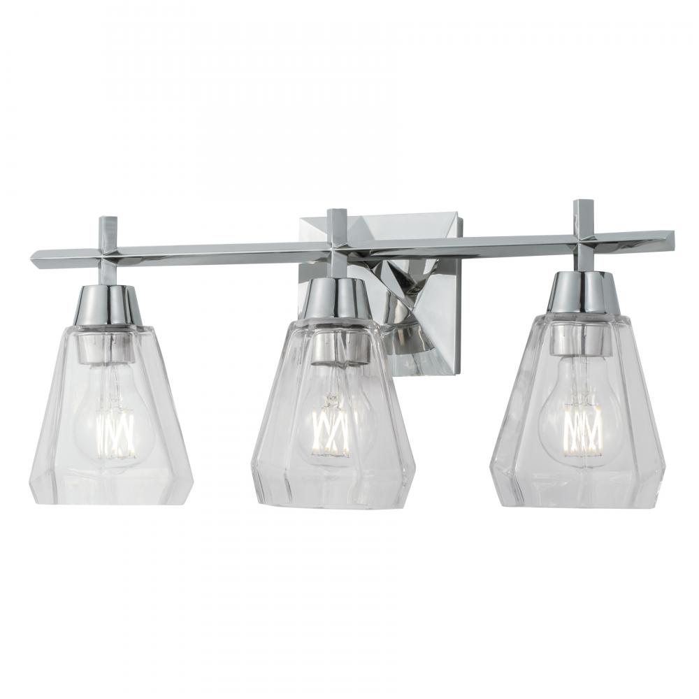 Arctic 20&#39;&#39; Wide 3-Light Vanity Light - Polished Nickel