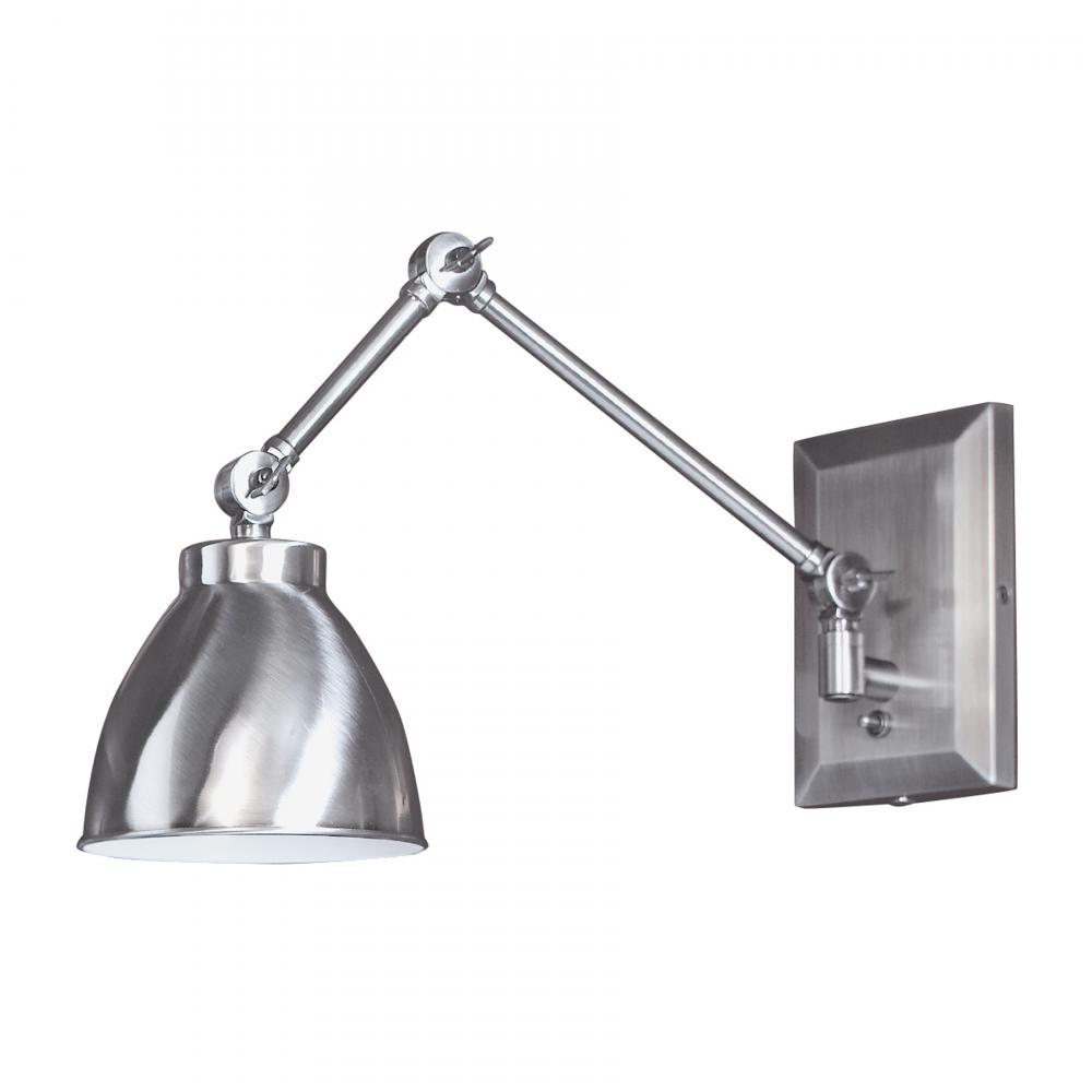 Maggie 6.75&#39;&#39; High 1-Light Swingarm Sconce - Pewter