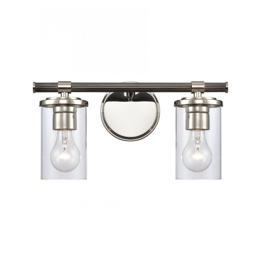 Burrow 15&#39;&#39; Wide 2-Light Vanity Light - Polished Nickel