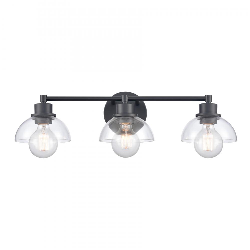 Julian 24&#39;&#39; Wide 3-Light Vanity Light - Matte Black