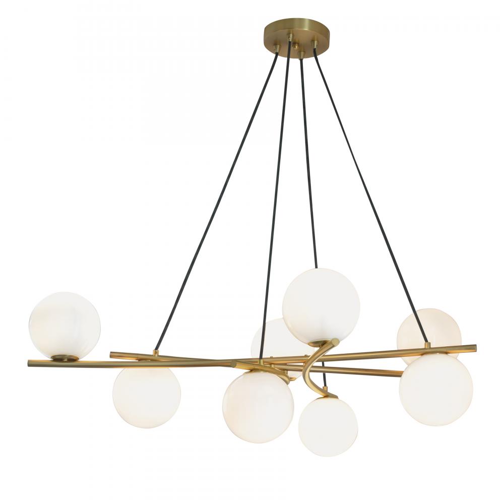 Perch 41.25&#39;&#39; Wide 8-Light Chandelier - Satin Brass