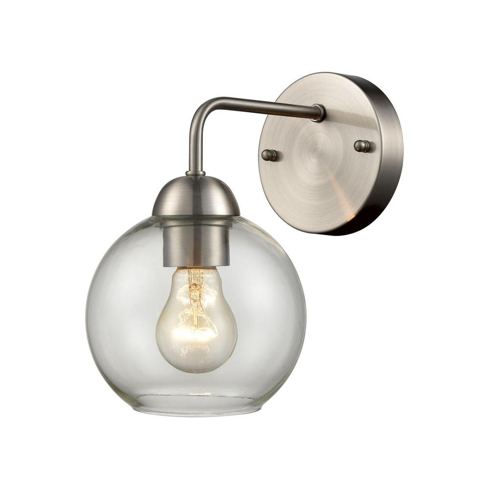 Thomas - Astoria 9.5&#39;&#39; High 1-Light Sconce - Brushed Nickel