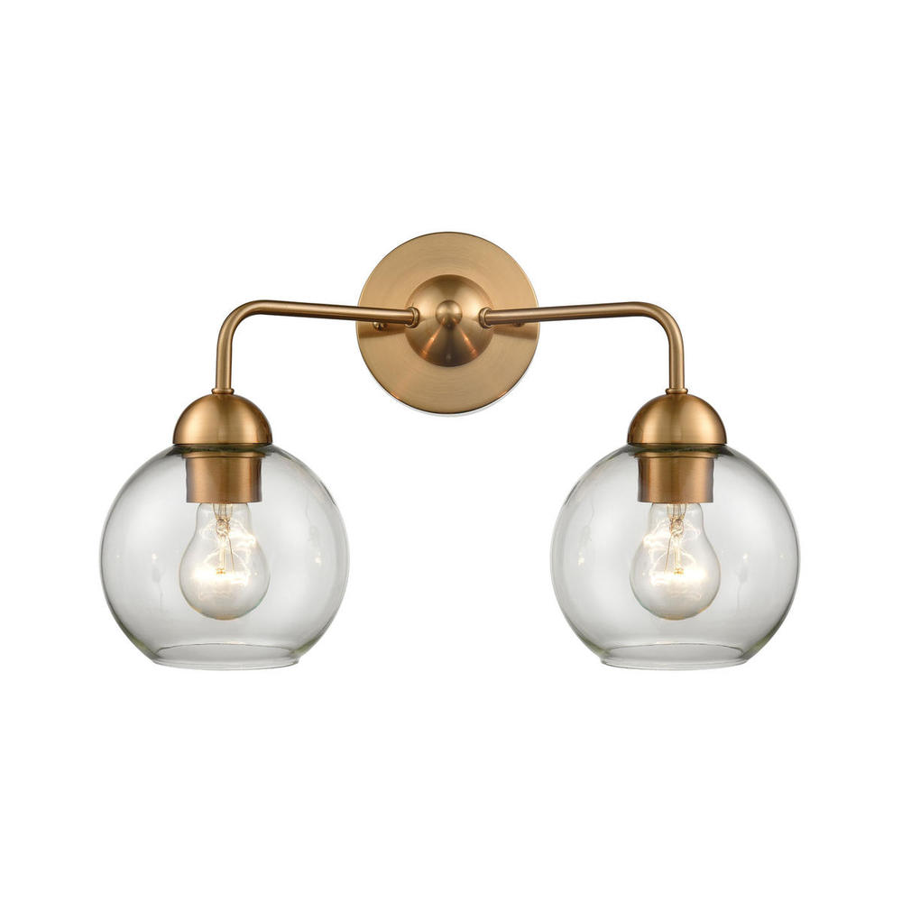 Thomas - Astoria 16&#39;&#39; Wide 2-Light Vanity Light - Satin Gold