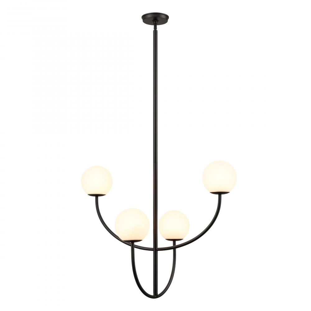 Doby 30&#39;&#39; Wide 4-Light Pendant - Matte Black