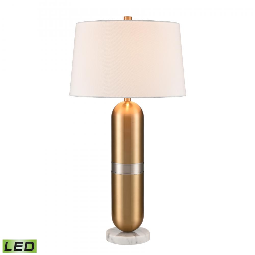 Pill 34&#39;&#39; High 1-Light Table Lamp - Aged Brass - Includes LED Bulb