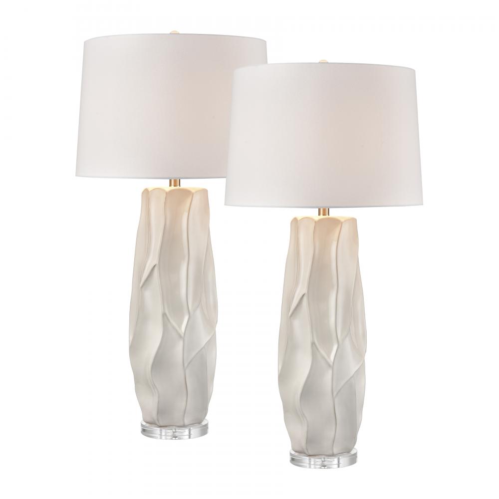 Parker 37.5&#39;&#39; High 1-Light Table Lamp - Set of 2 Gloss White